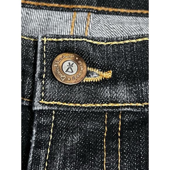 David Kahn Lauren Faded Black Denim Jeans Stretch Bootcut Women’s Size 8 - Picture 3 of 9